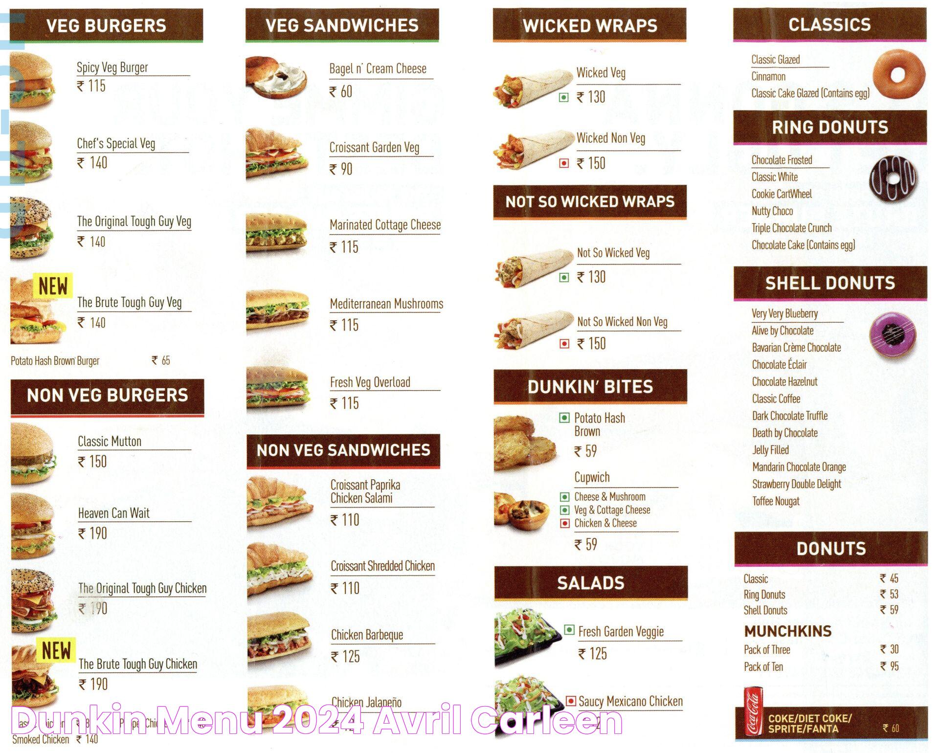 Dunkin Menu 2024 Avril Carleen