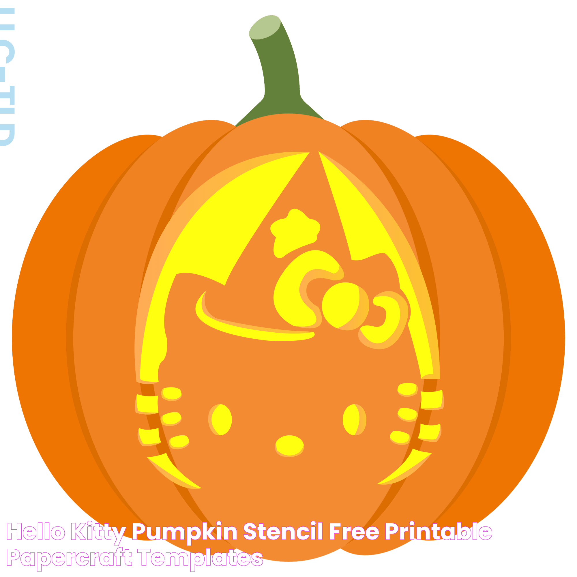 Hello Kitty Pumpkin Stencil Free Printable Papercraft Templates