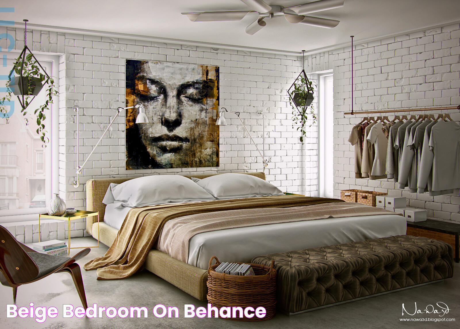 Beige Bedroom on Behance