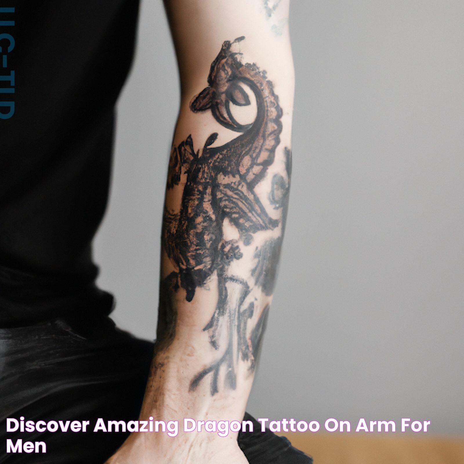 Discover amazing Dragon tattoo on arm for men