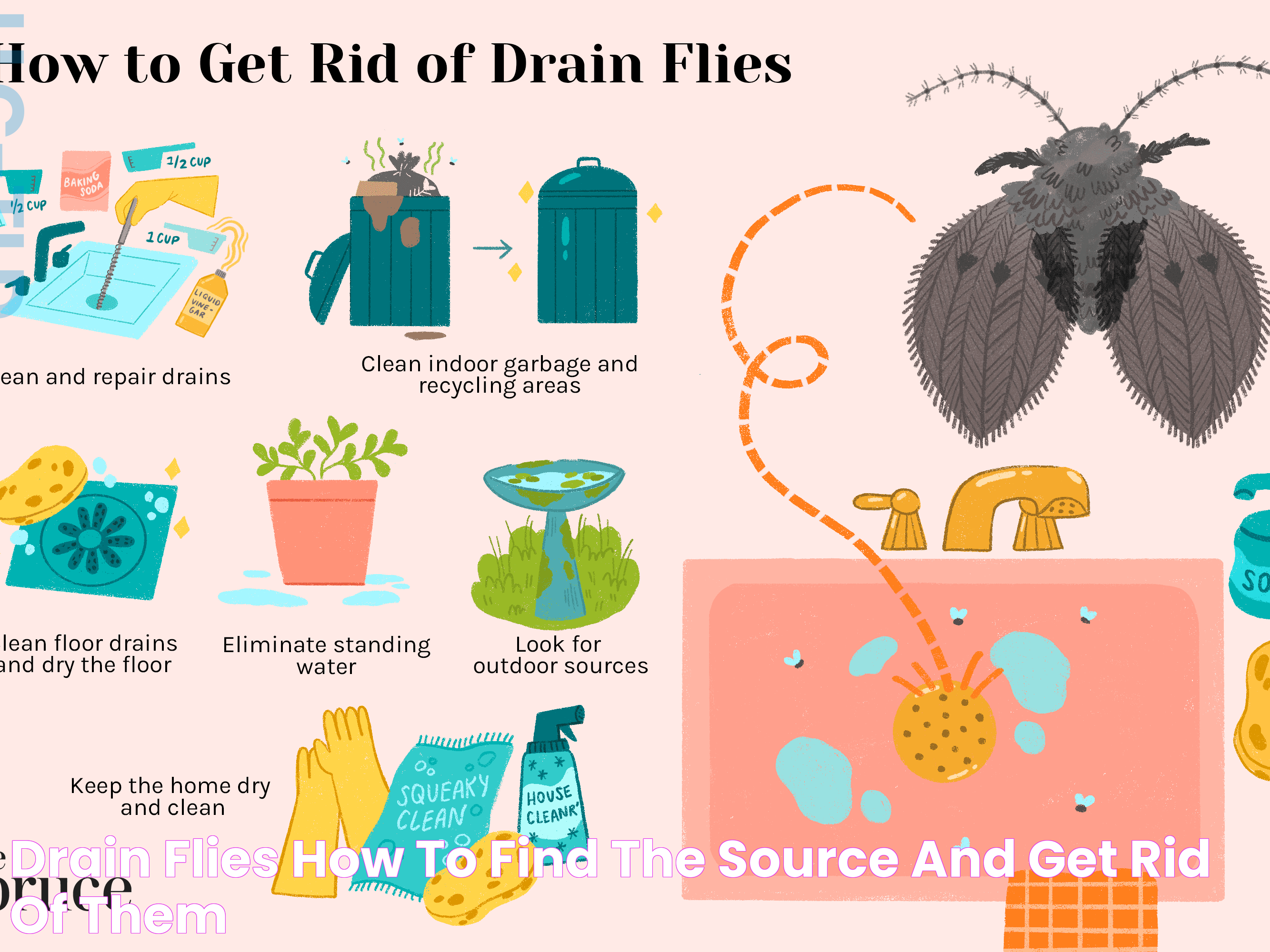 Drain Flies How To Find The Source And Get Rid Of Them