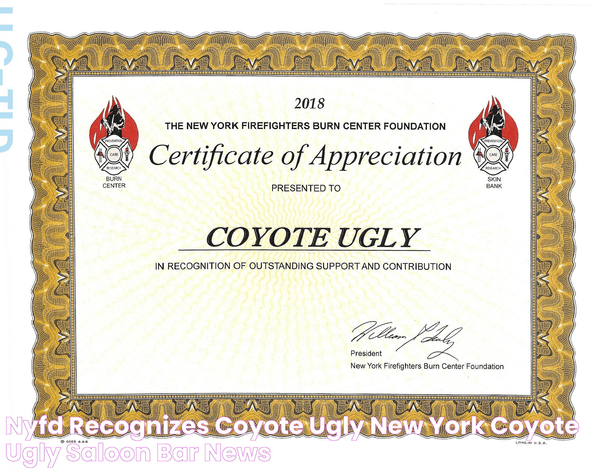 NYFD Recognizes Coyote Ugly New York Coyote Ugly Saloon Bar News