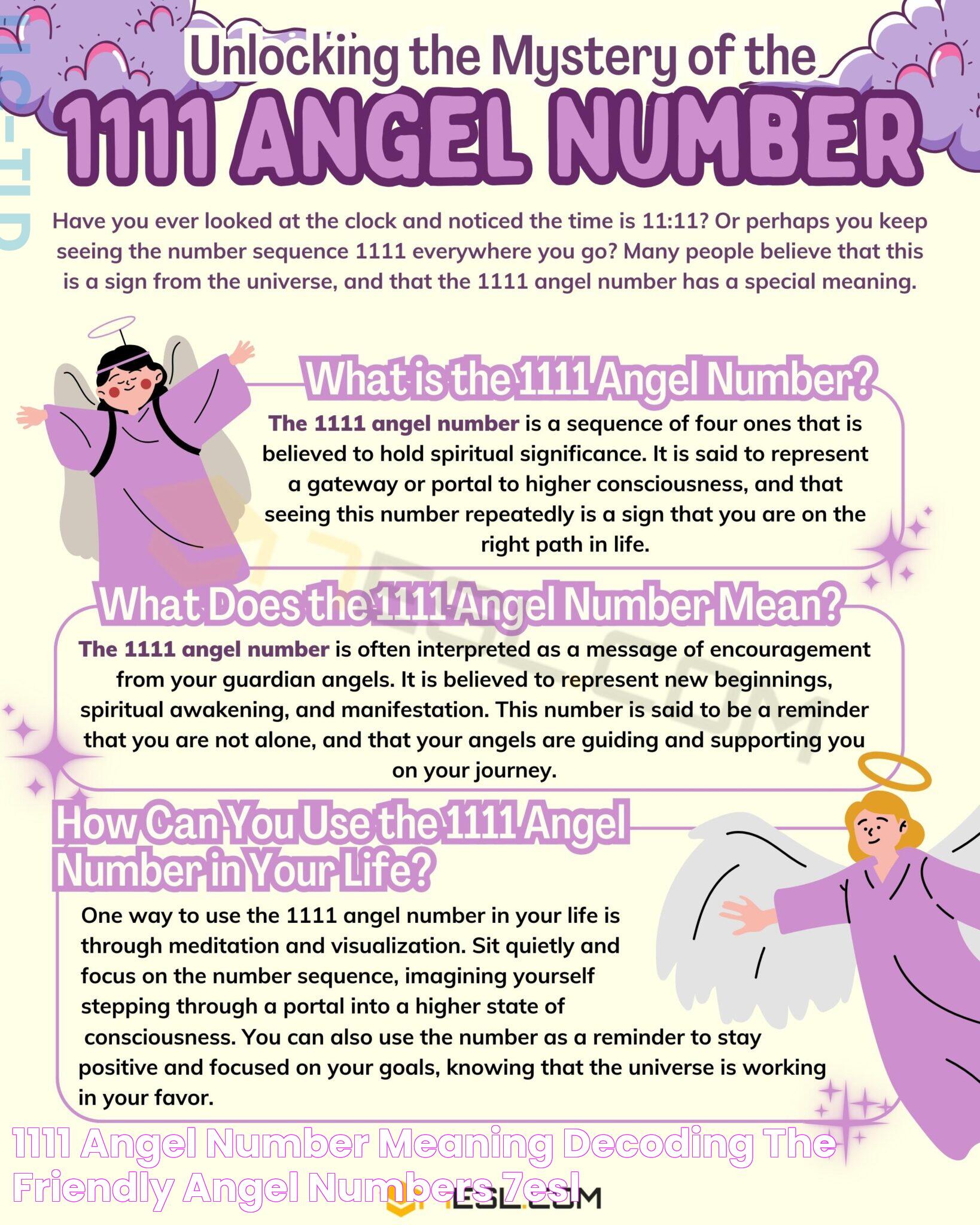 1111 Angel Number Meaning Decoding the Friendly Angel Numbers • 7ESL