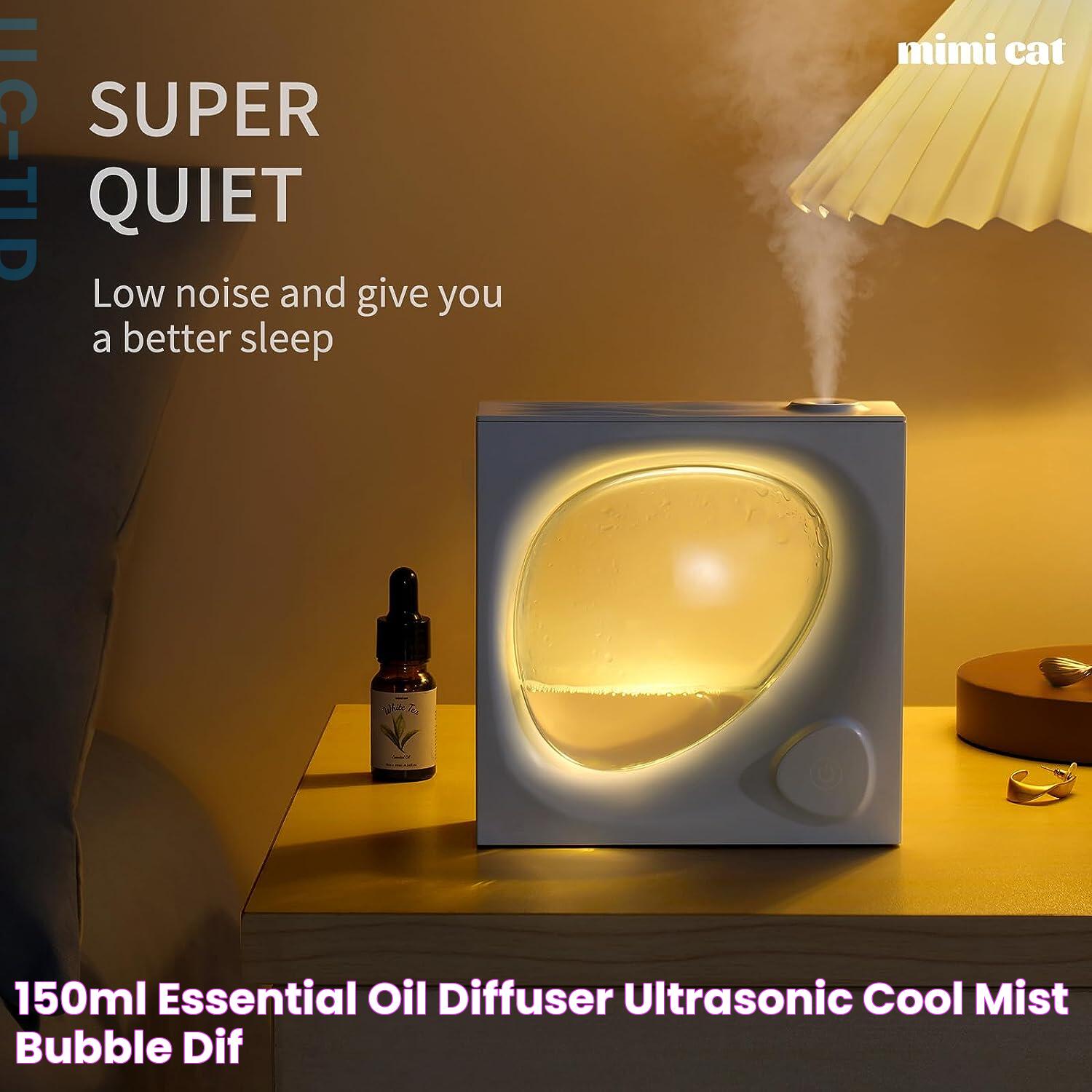 150ml Essential Oil Diffuser Ultrasonic Cool Mist Bubble Dif