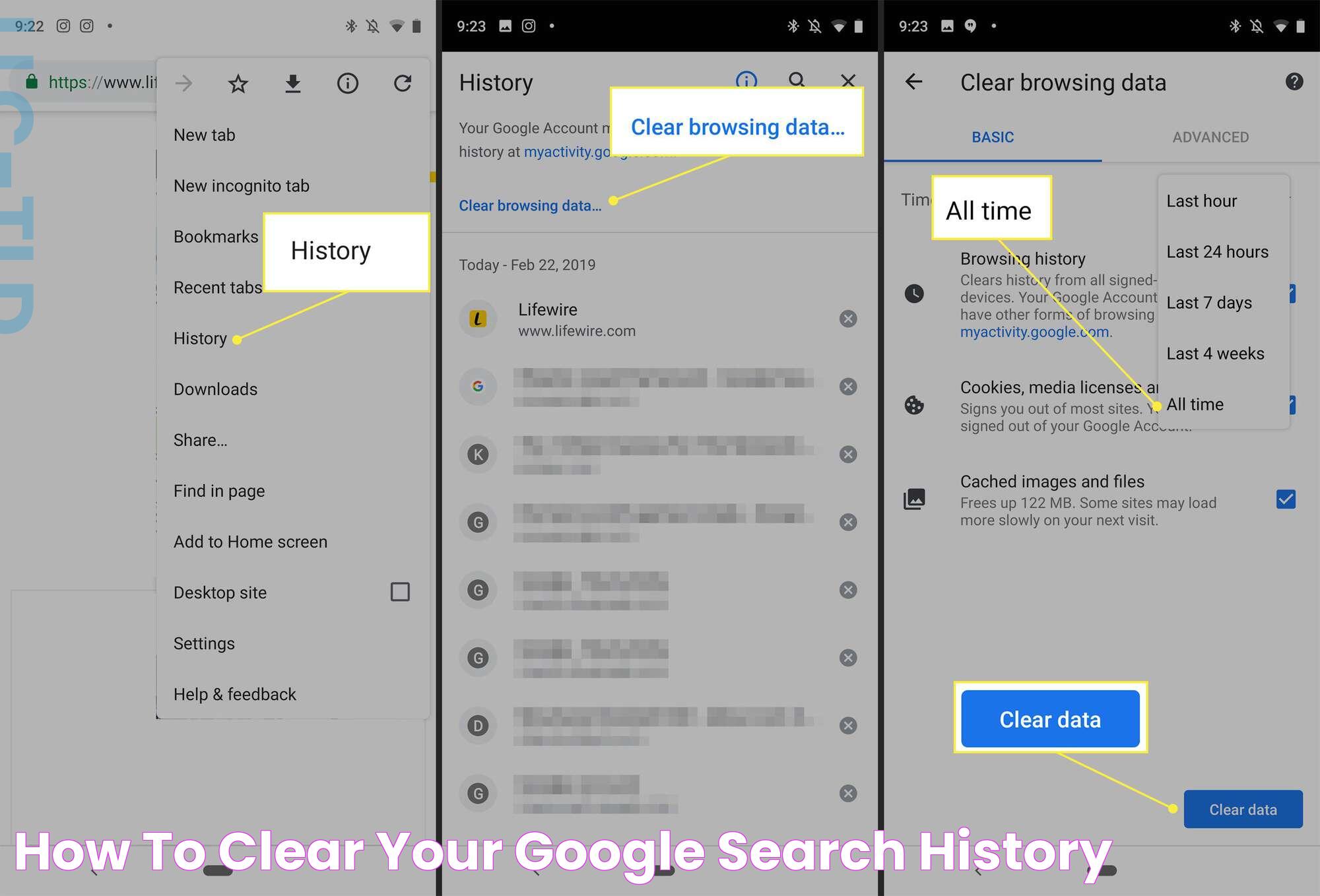 How to Clear Your Google Search History