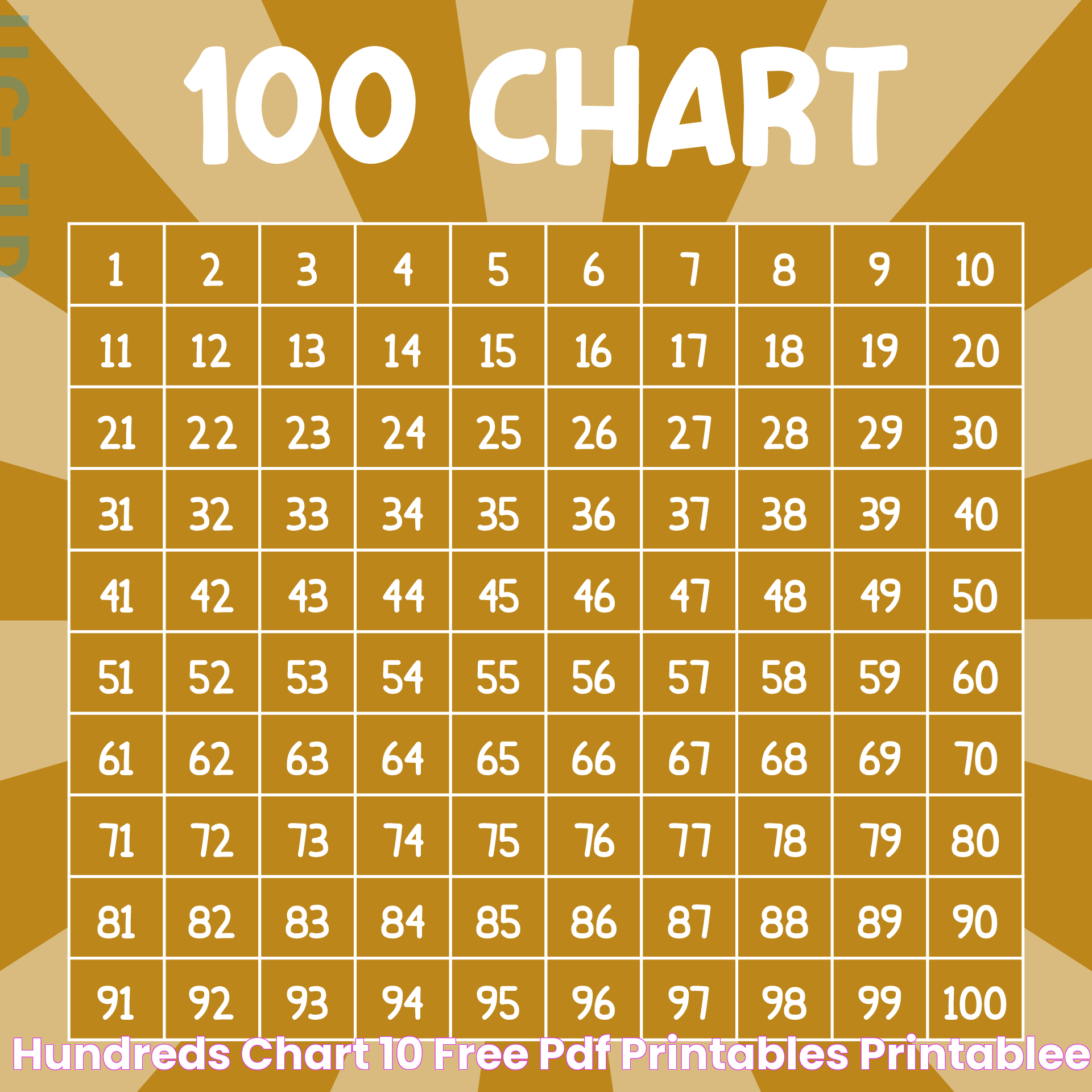 Hundreds Chart 10 Free PDF Printables Printablee