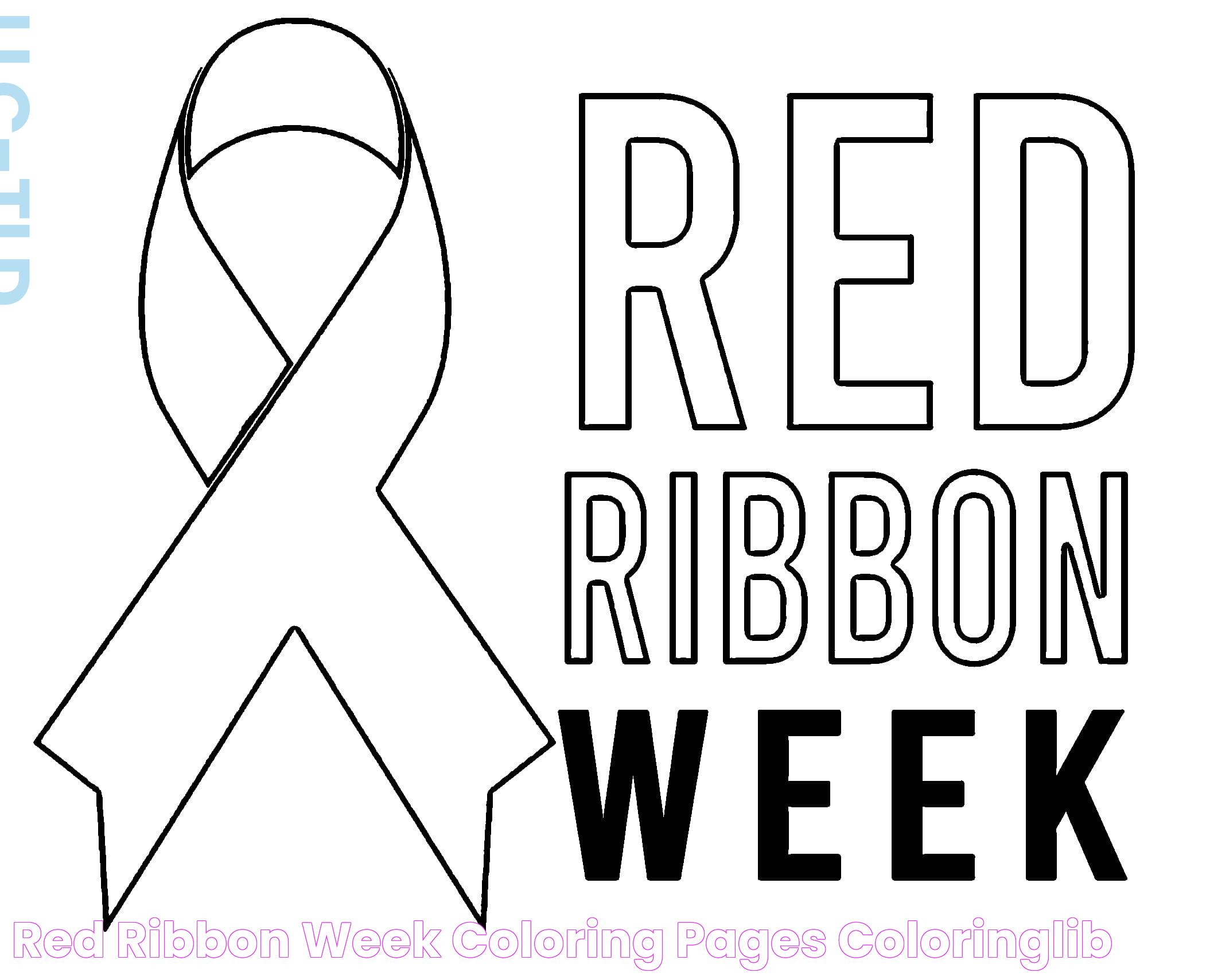 Red Ribbon Week coloring pages ColoringLib