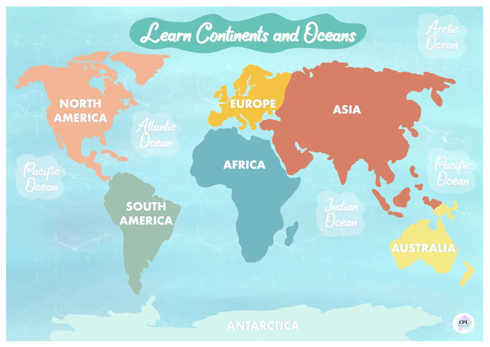 7 Continents & Oceans, Continents of the World, Montessori Materials