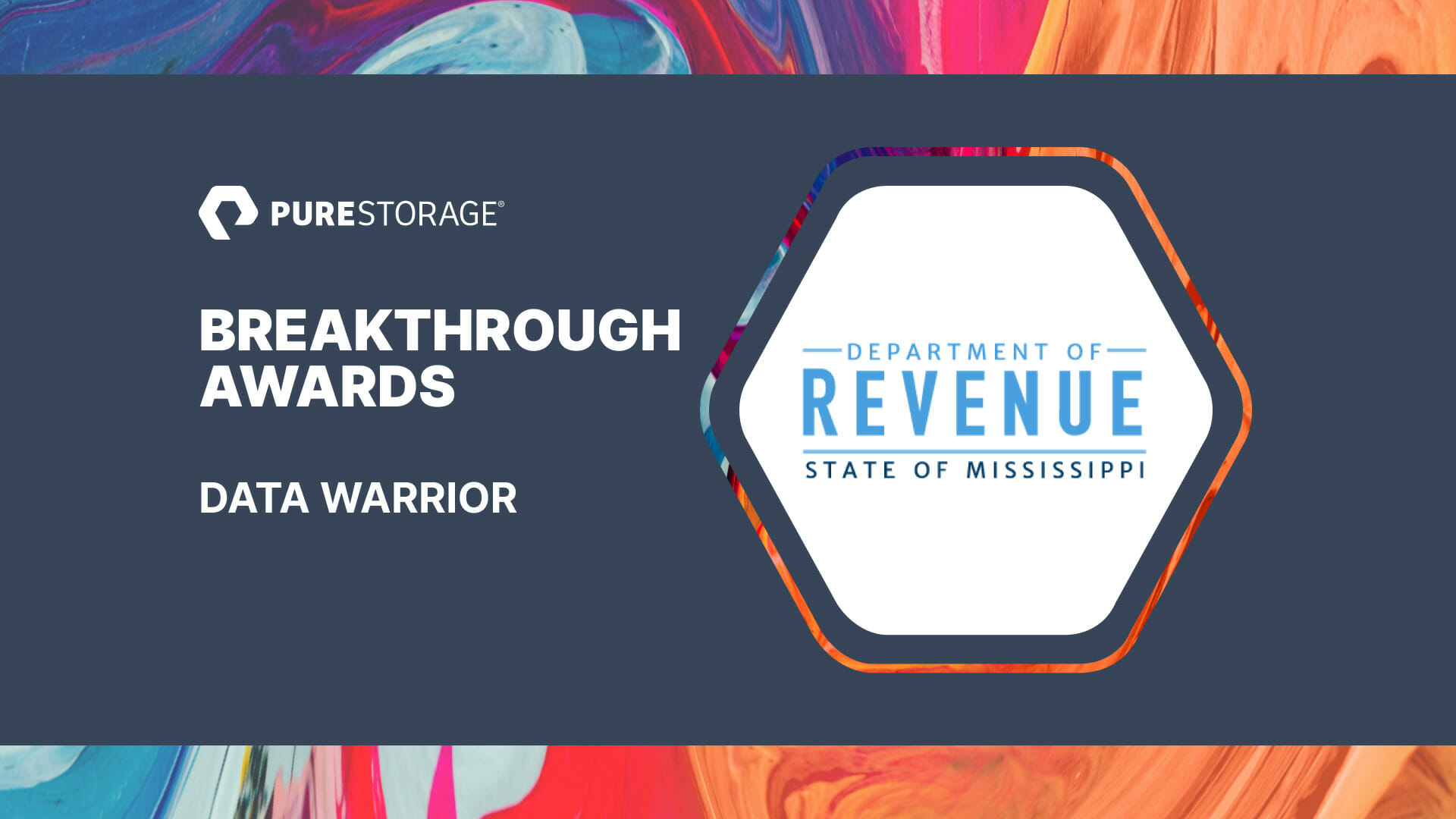 Mississippi Department of Revenue, our Data Warrior of the Year