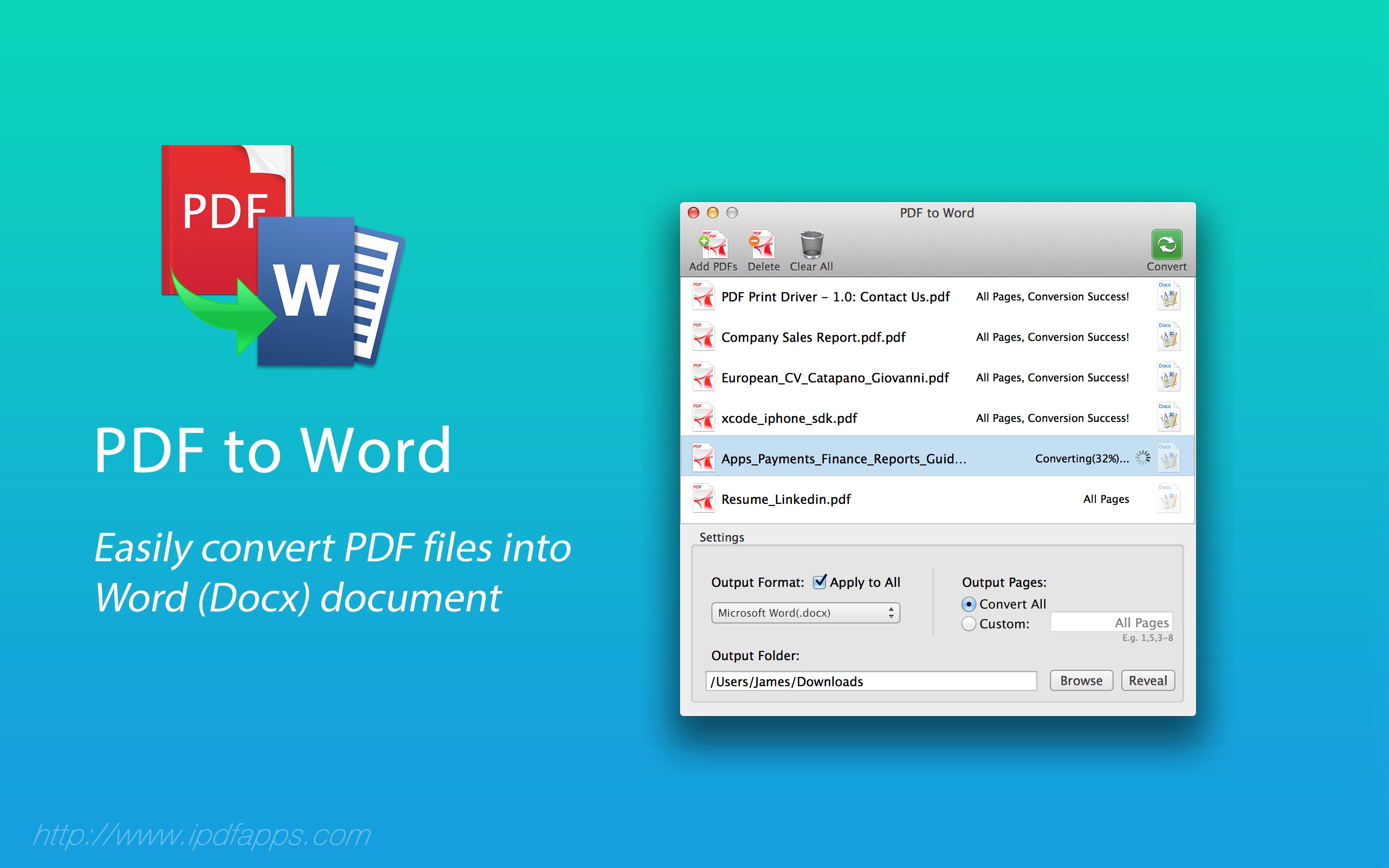 New App Release PDF to Word Easily Convert PDF into Word iPDFApps