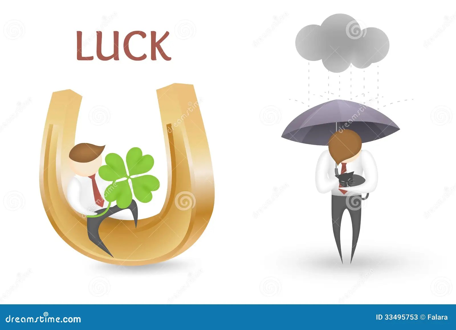 Good luck bad luck stock vector. Illustration of sign 33495753